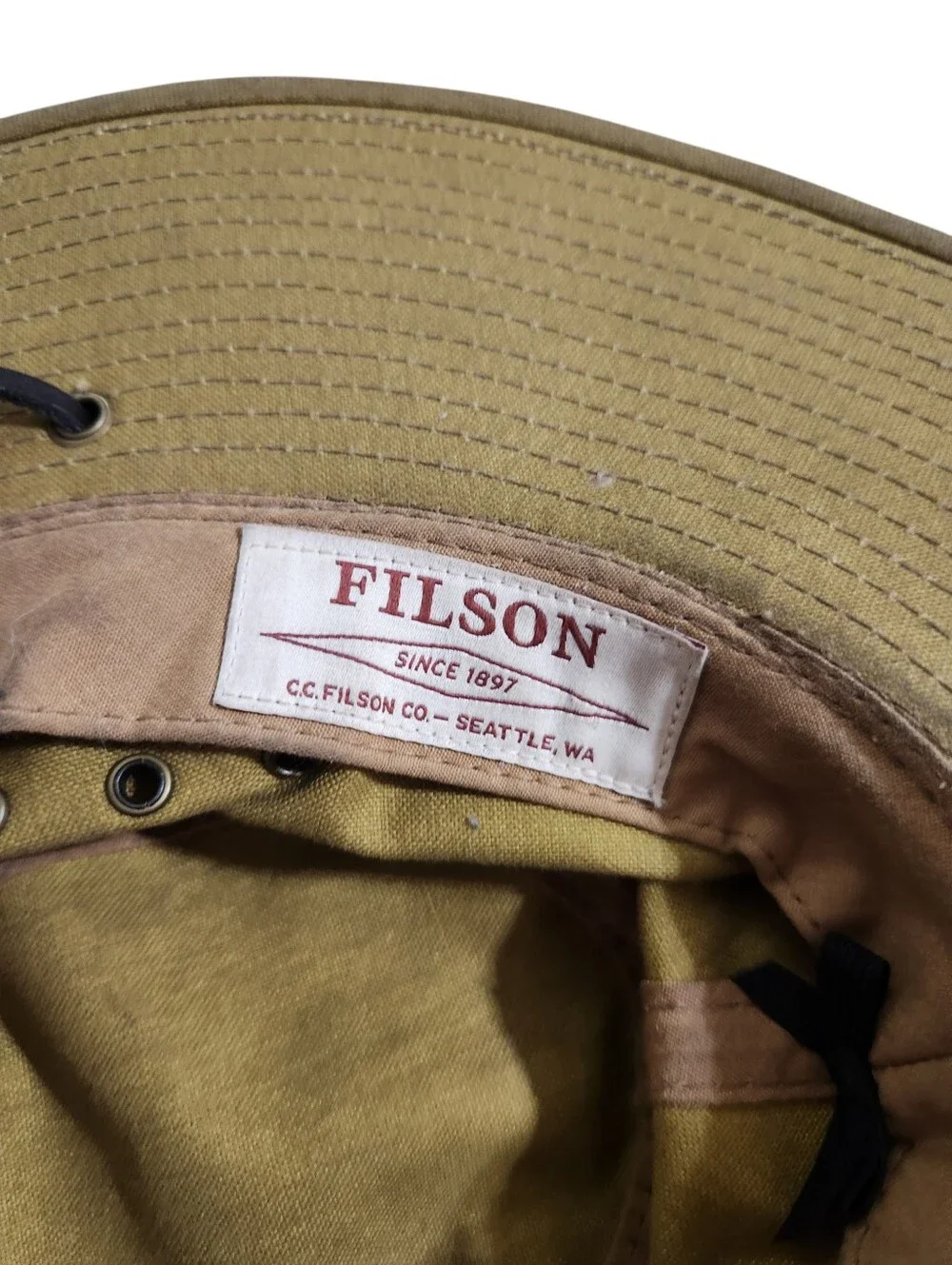 Filson Tin Bush Packer Hat Dark Tan Boonie Safari Outdoor Heritage Hiking